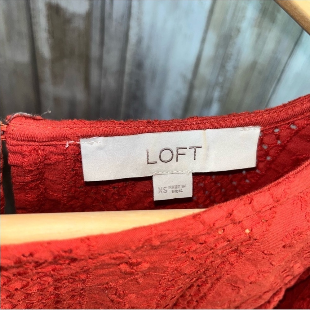 Loft Burnt Orange Peasant Blouse - Picture 6 of 6